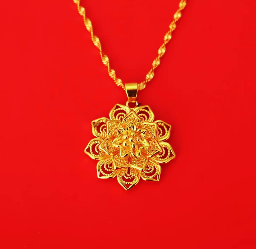 S104-精工荆棘花项链