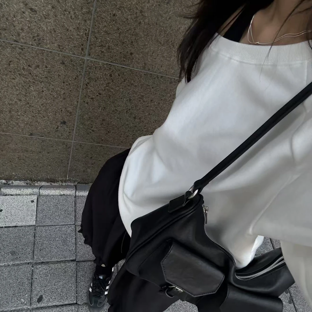 ｛귤 언니｝co自留高级宽松可斜肩卫衣