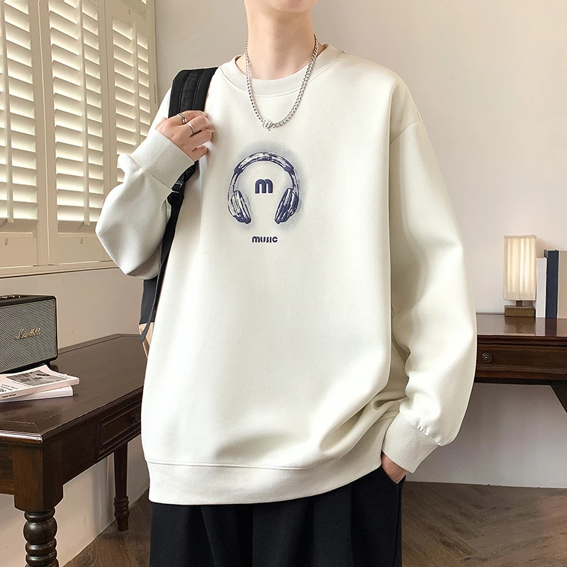 追属圆领卫衣男秋冬新款休闲时尚青少年长袖t恤男装字母韩版上衣