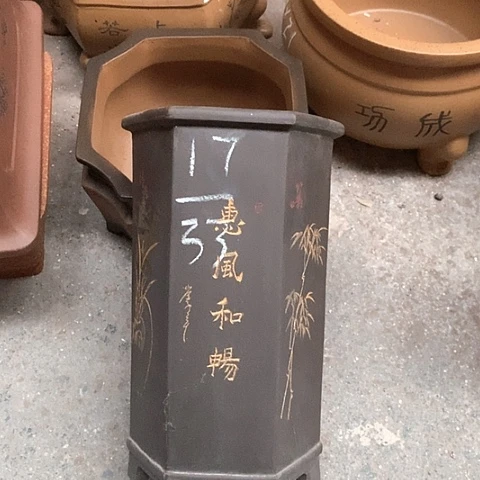紫砂花盆手工制作