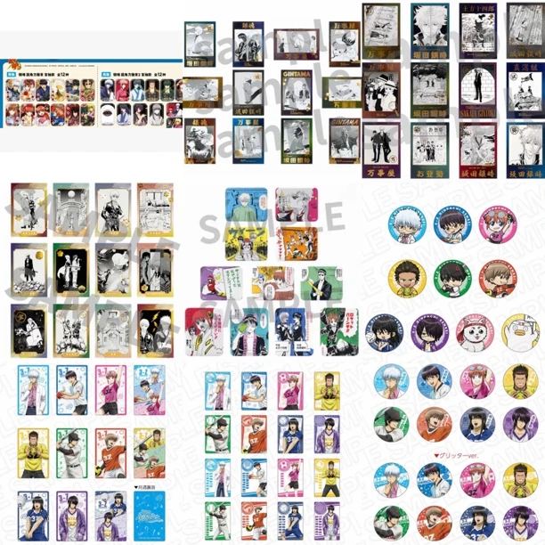 银魂Js原画明信片名台词吧唧球赛快闪圆角方吧唧盲盒徽章