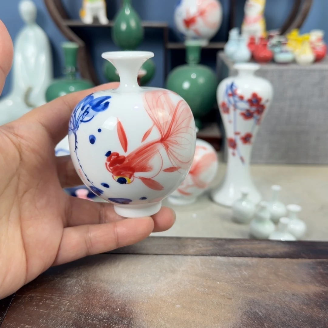 陶瓷手工小花器摆件