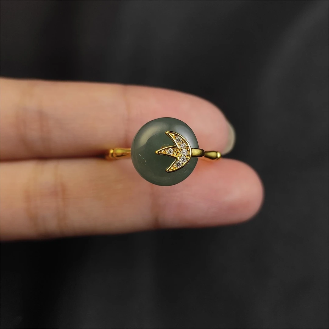 翡翠蛋面戒指C01-42赠礼盒(多样性发)