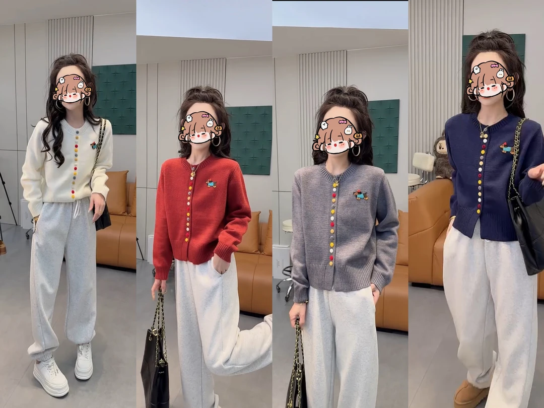 2025新款洋气毛针织衫秋季减龄长袖复古时尚休闲上衣针织