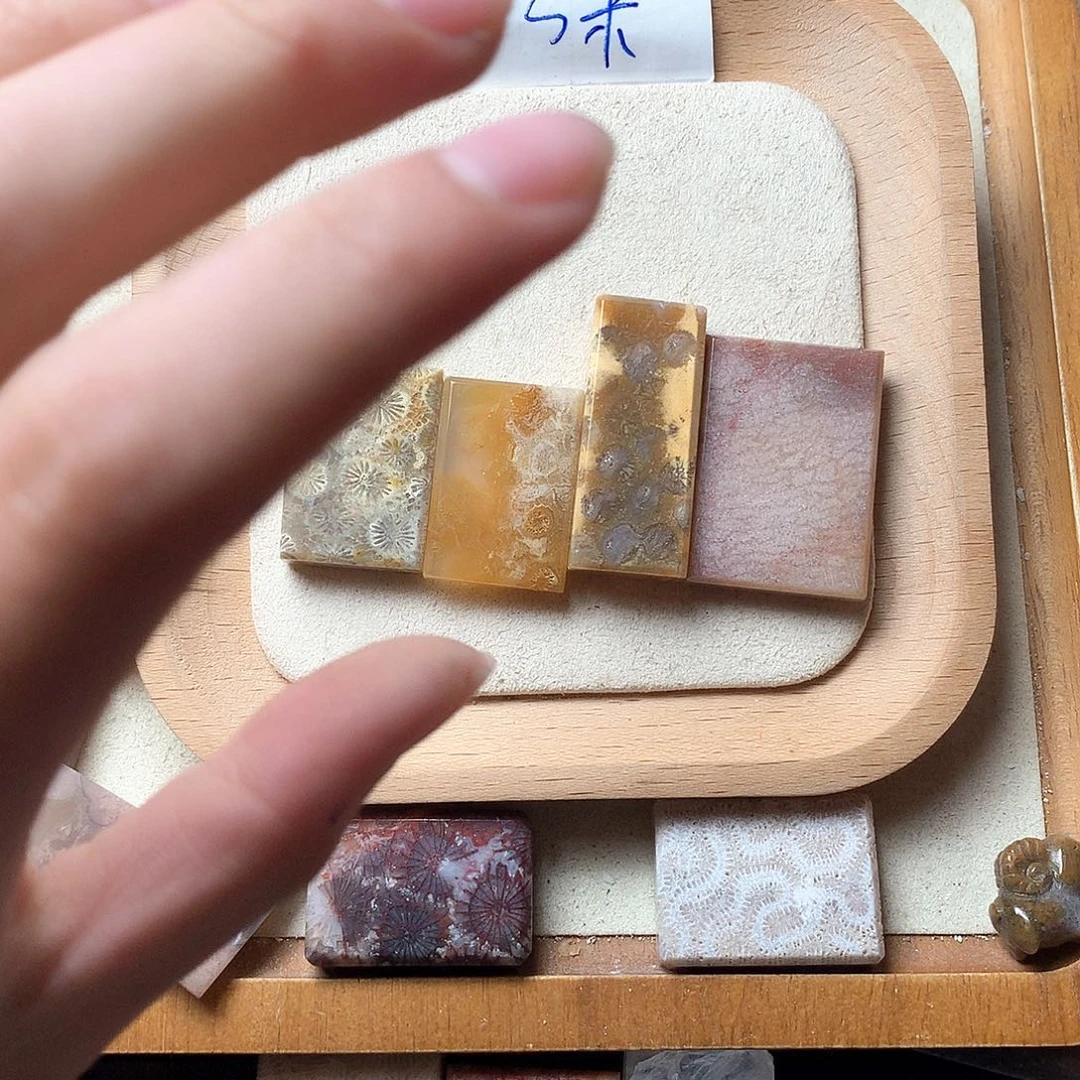 硅化珊瑚（珊瑚玉）颈饰未镶嵌?****?