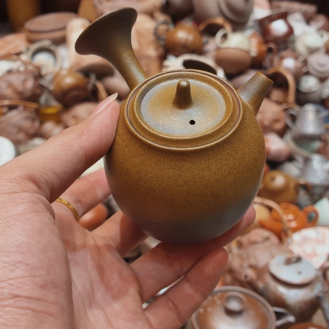 柴烧老岩泥手工茶壶器皿