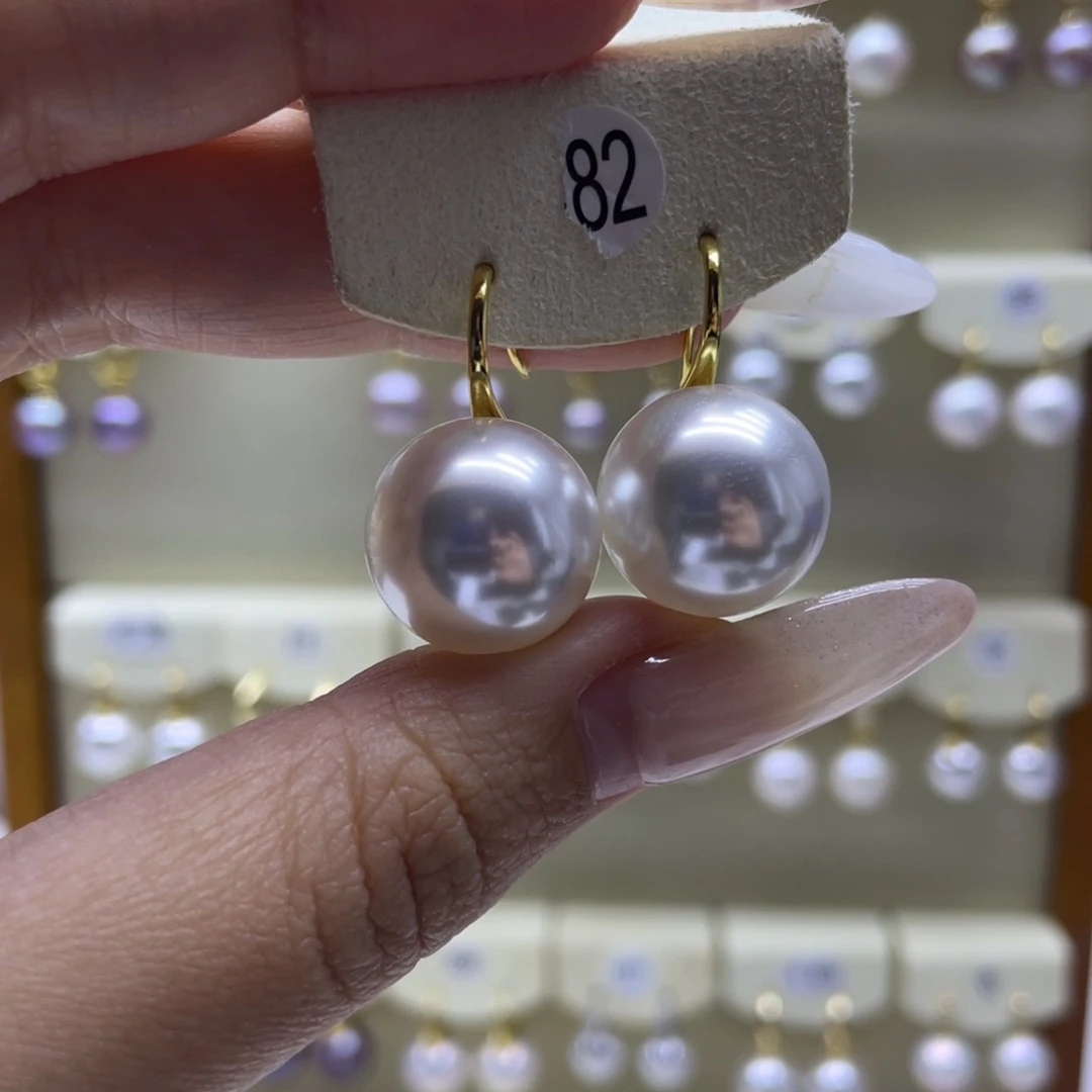淡水珍珠耳饰银S925镶嵌
