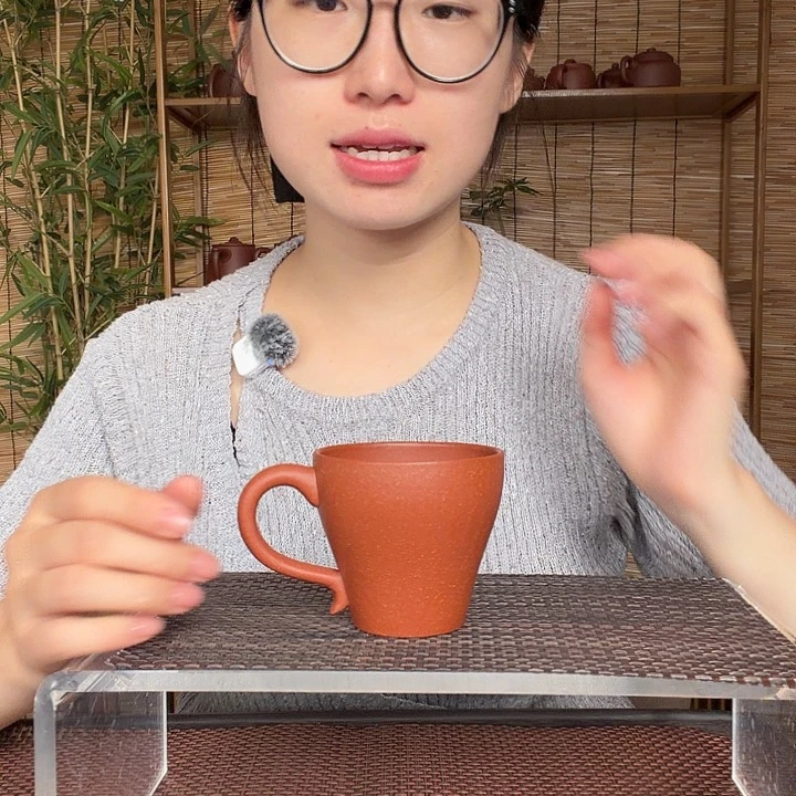 茶壶紫砂原矿红降坡马克主人杯一个200CC左右没礼盒封釉