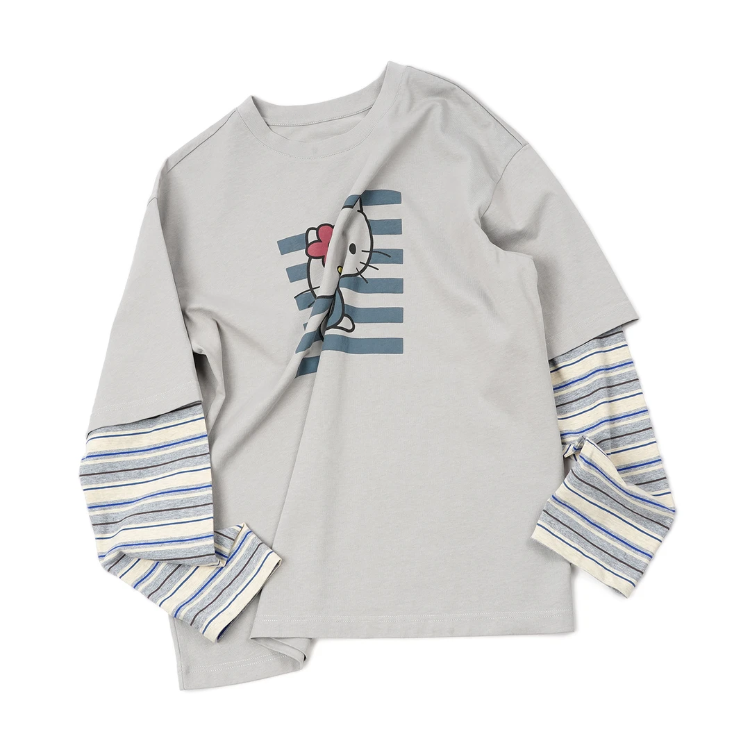 【卡通印花假两件长袖】CXAL4B118