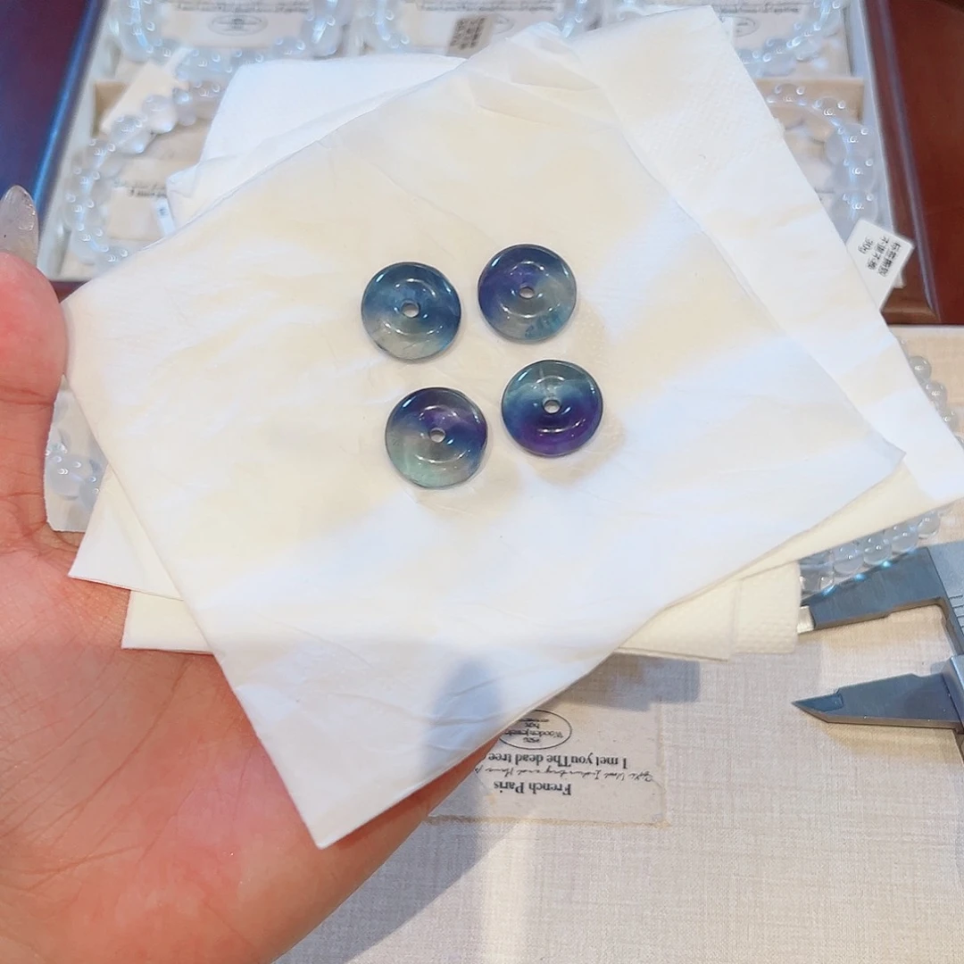 水晶手链未镶嵌萤石平安扣17×7.9 不参与任何活动