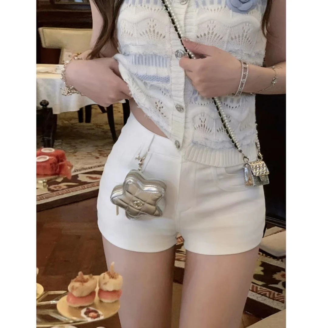 曼曼【搭配比例裤】 辣妹包臀热裤百搭显瘦a字短裤女