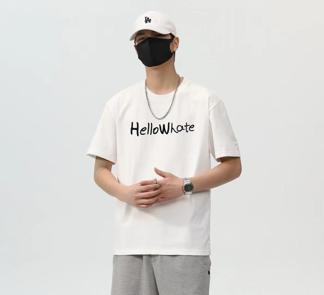 7312亲壹HELL0男士潮牌短袖T恤衫