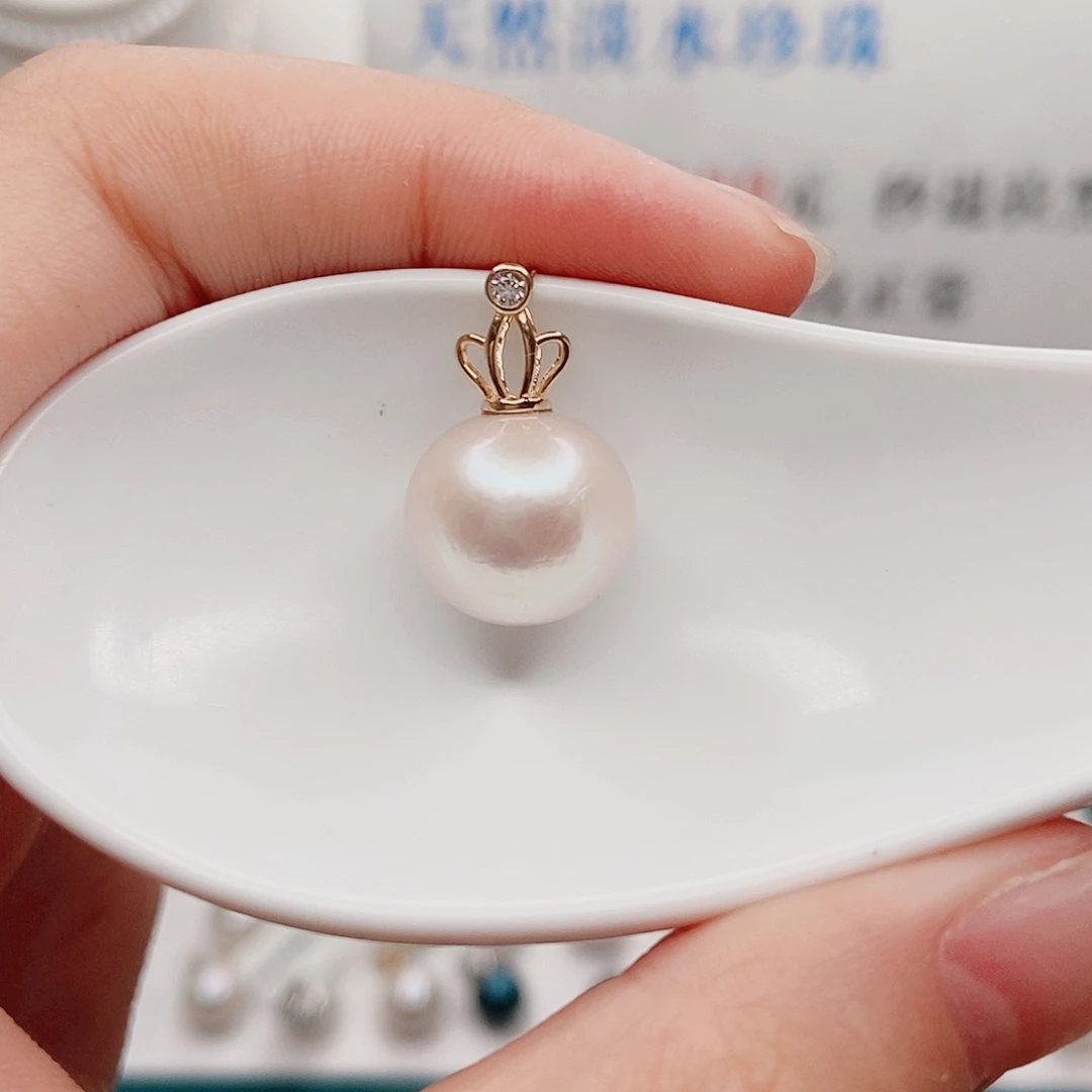 吊坠(不含链)银S925镶嵌淡水珍珠