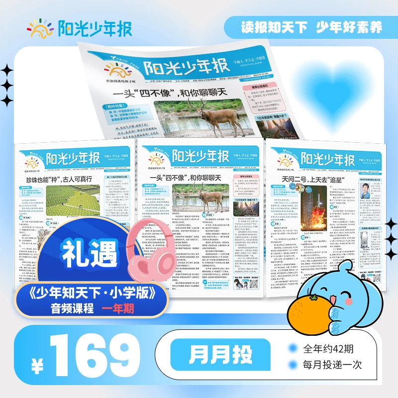 【小学生】月月投阳光少年报2025年征订一二三四五年级新闻故事报纸