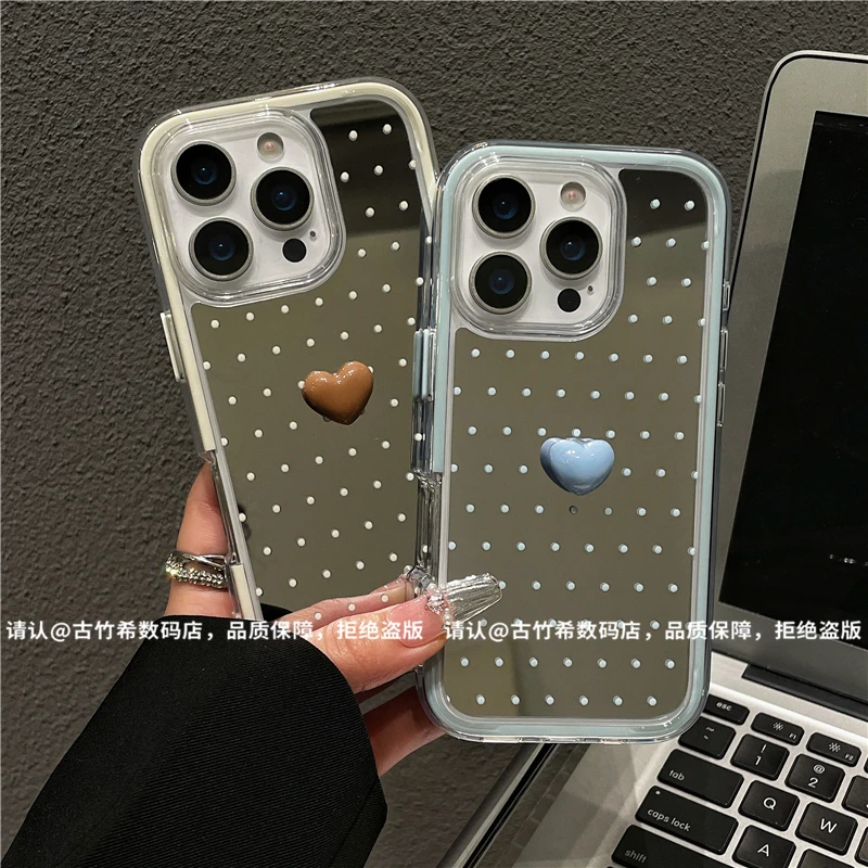 炫彩镜面适用苹果16/iPhone/华为手机壳防摔15promax爆款pura70潮