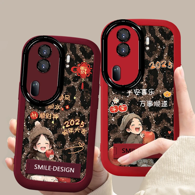 适用于【OPPO】Reno11Pro【5G】新款豹纹女孩可爱创意防摔手机壳