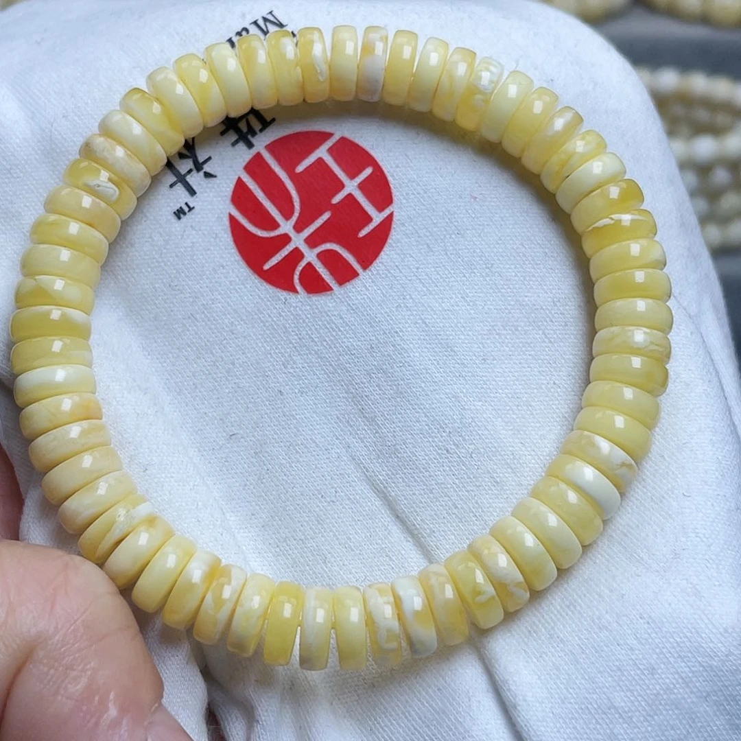 蜜蜡裸石未镶嵌9m蜜蜡手串