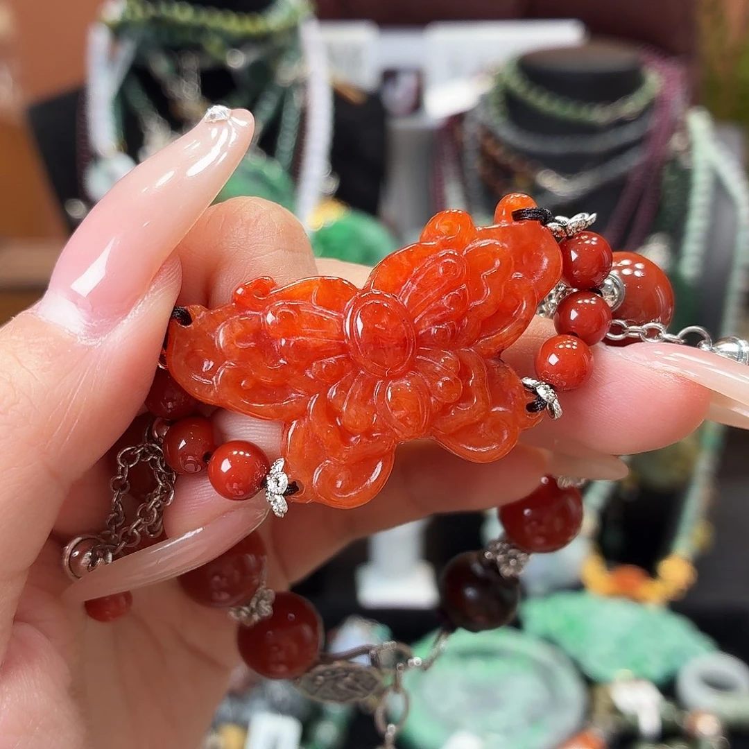 翡翠未镶嵌耳饰手串