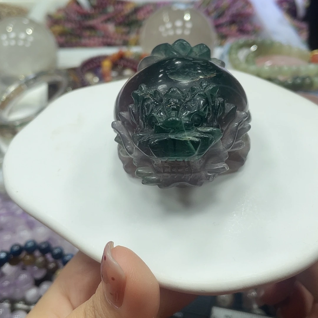 手串水晶未镶嵌莹石龙龟摆件