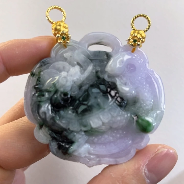 翡翠吊坠(赠链)未镶嵌代编织