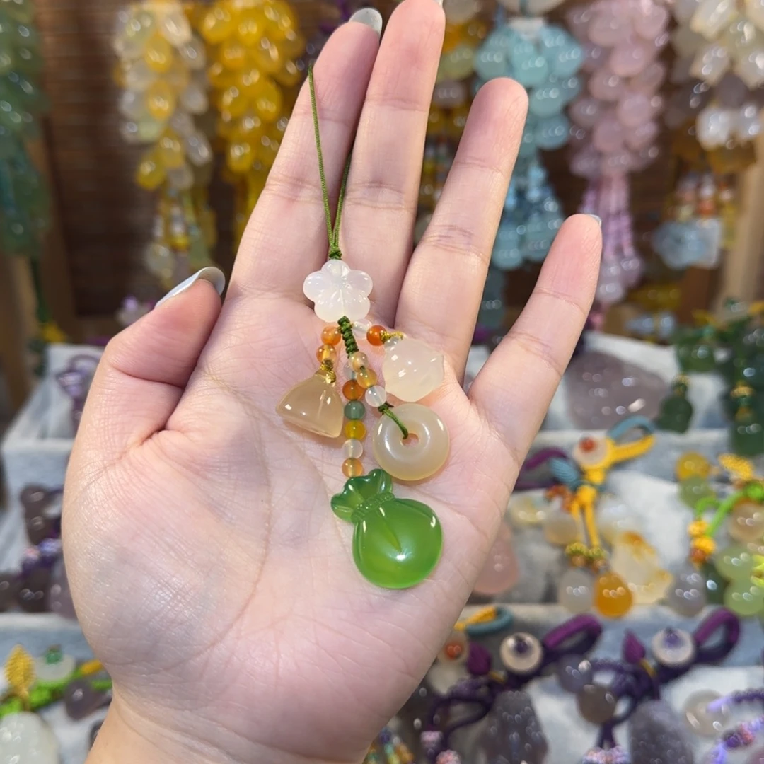 未镶嵌手机挂件玛瑙/玉髓