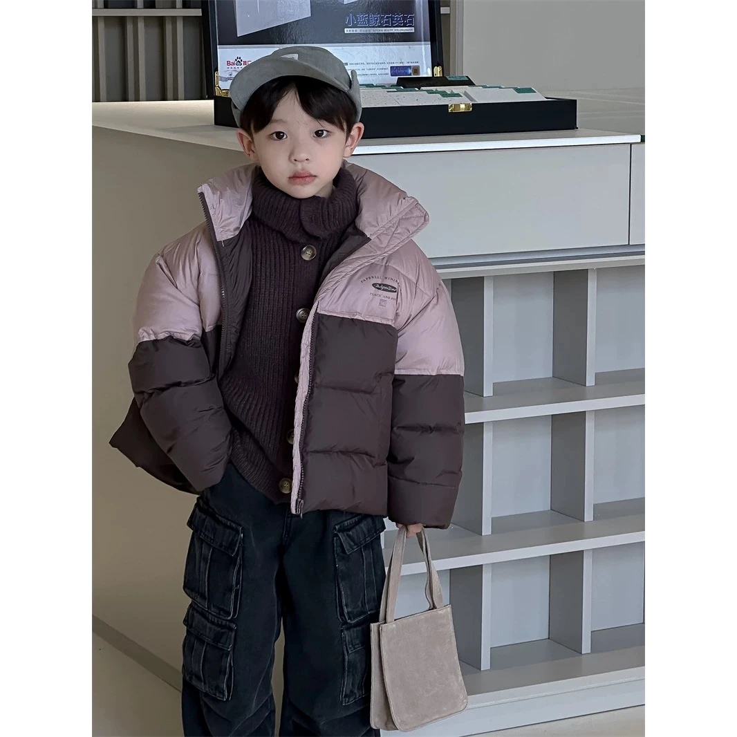 哈比熊-拼接撞色竖领棉服8895【老板娘专属】