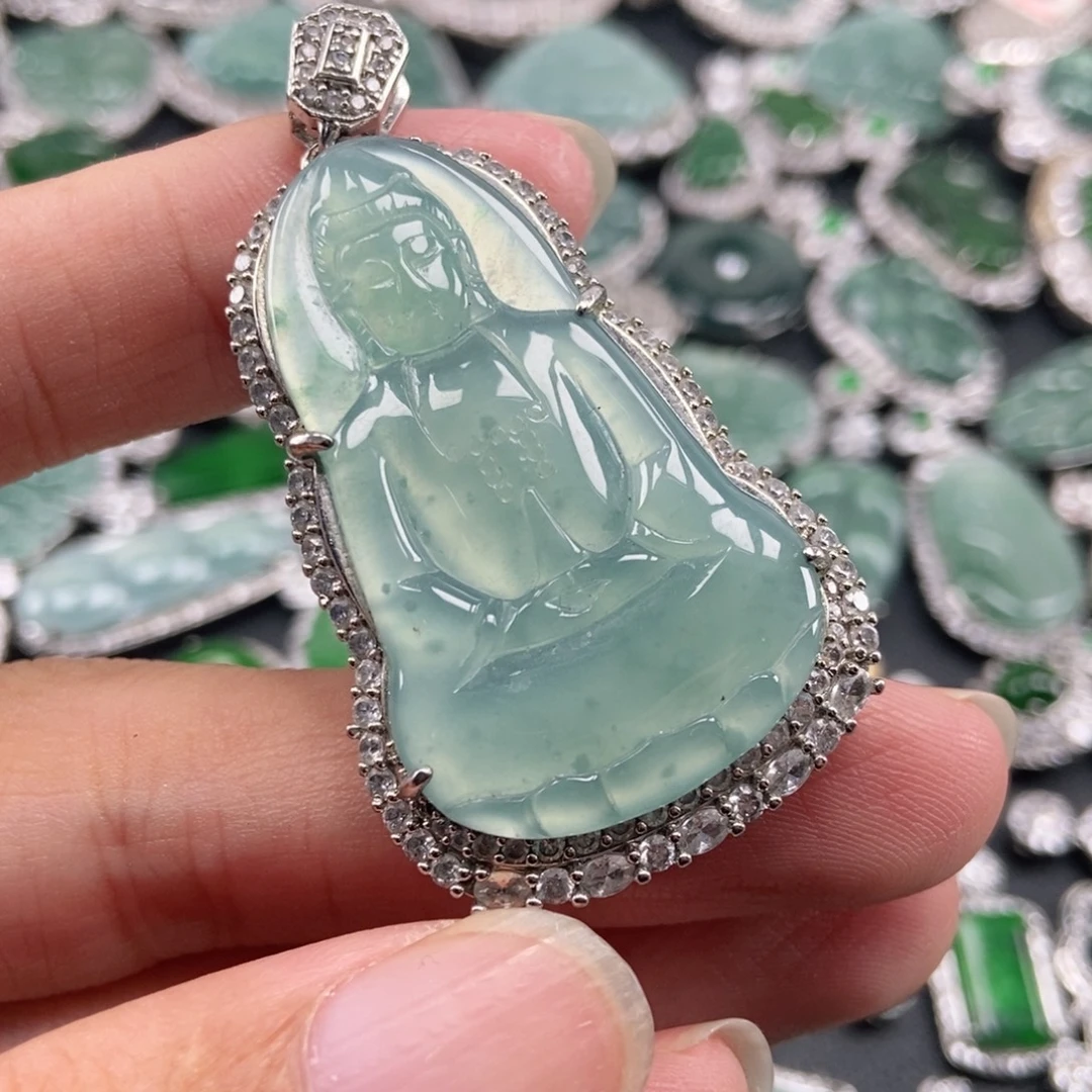 翡翠未镶嵌吊坠(不含链)