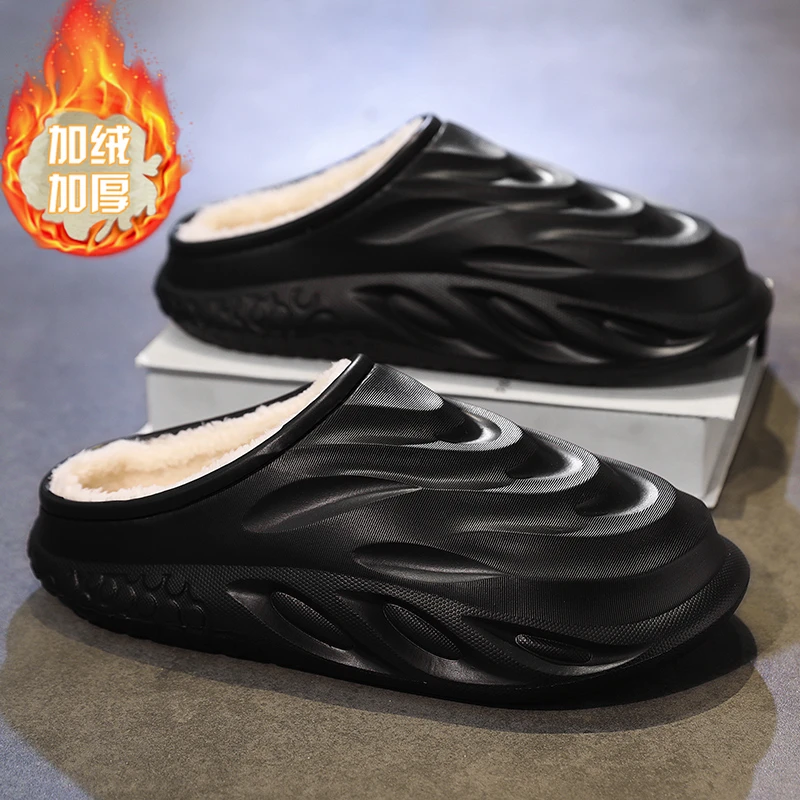 东方骆驼棉拖鞋男生冬季2025新款居家踩屎感慈溪加绒保暖防滑棉鞋
