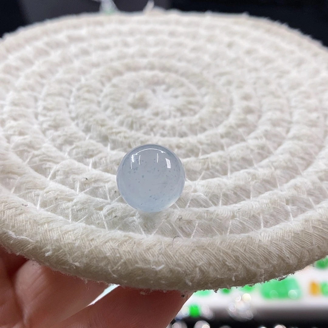 颈饰未镶嵌翡翠雪花棉珠珠卡12.7