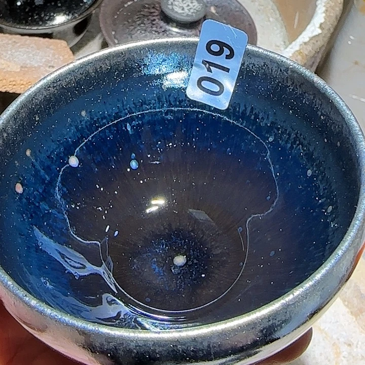 茶盏琢泥窑柴烧开窑