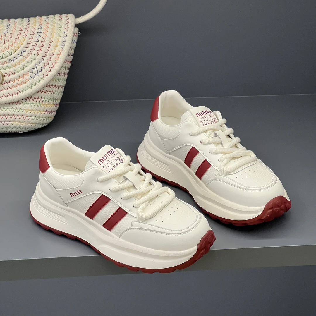 「Qan'h千合女鞋」•厚底休闲浅口小白鞋板鞋（2516-1）