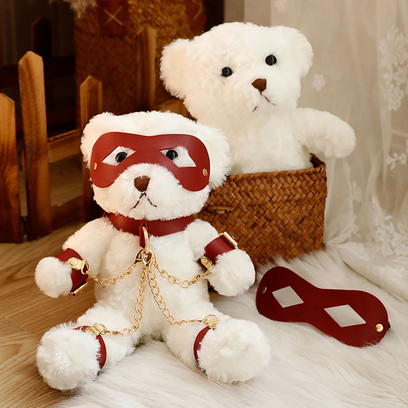 捆绑熊毛绒玩具白色熊娃娃玩具