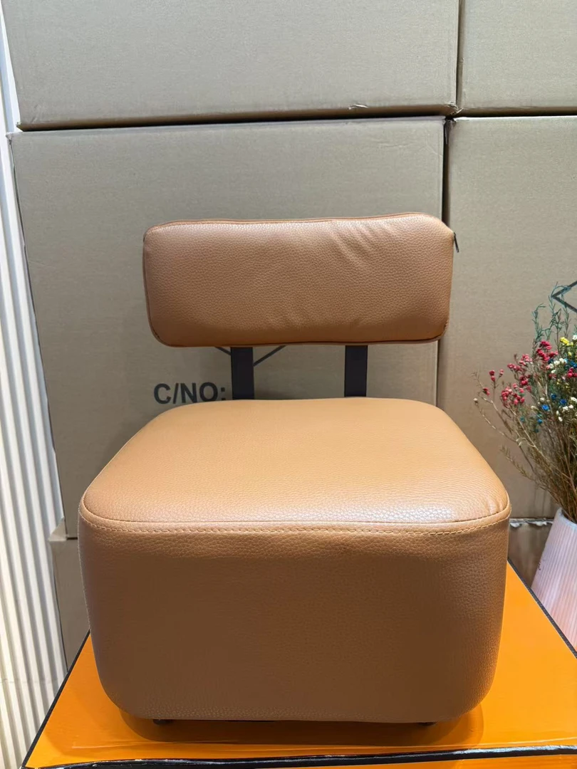 客厅溜溜凳换鞋椅沙发门口家用滑轮凳子简约旋转矮凳板凳靠背懒人