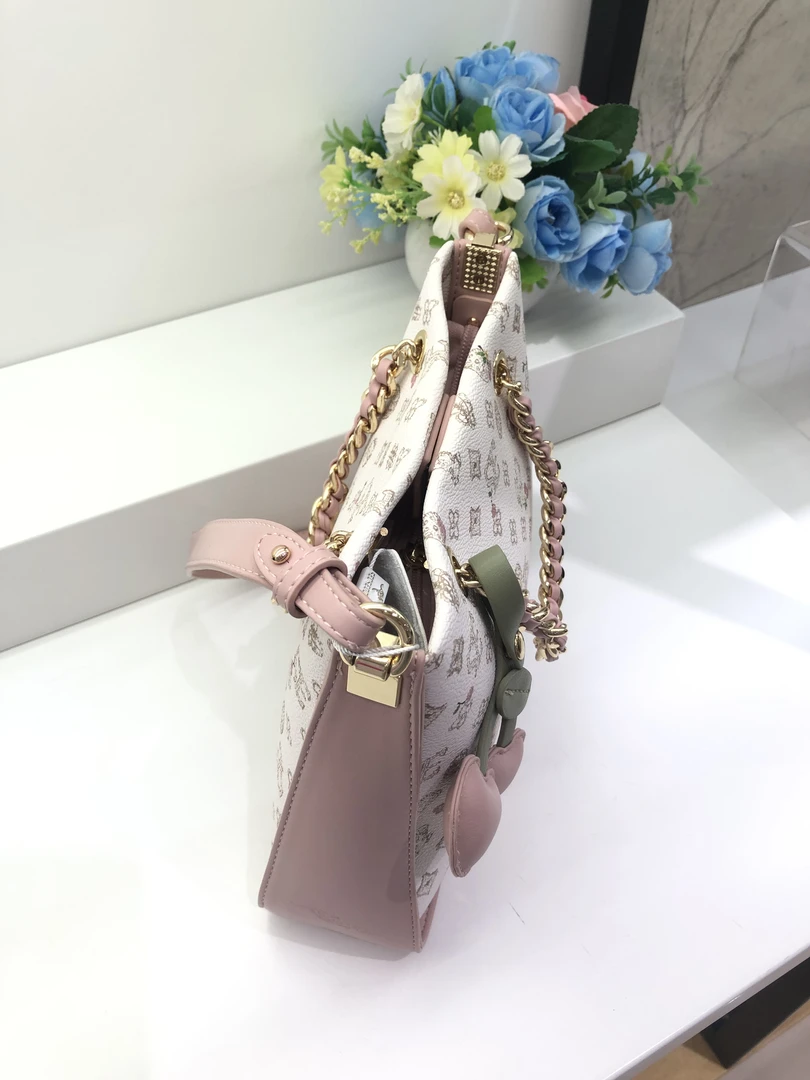 SEOSEOO袋鼠粉色女小众轻奢托特包菜篮子通勤手提包单肩斜挎包金