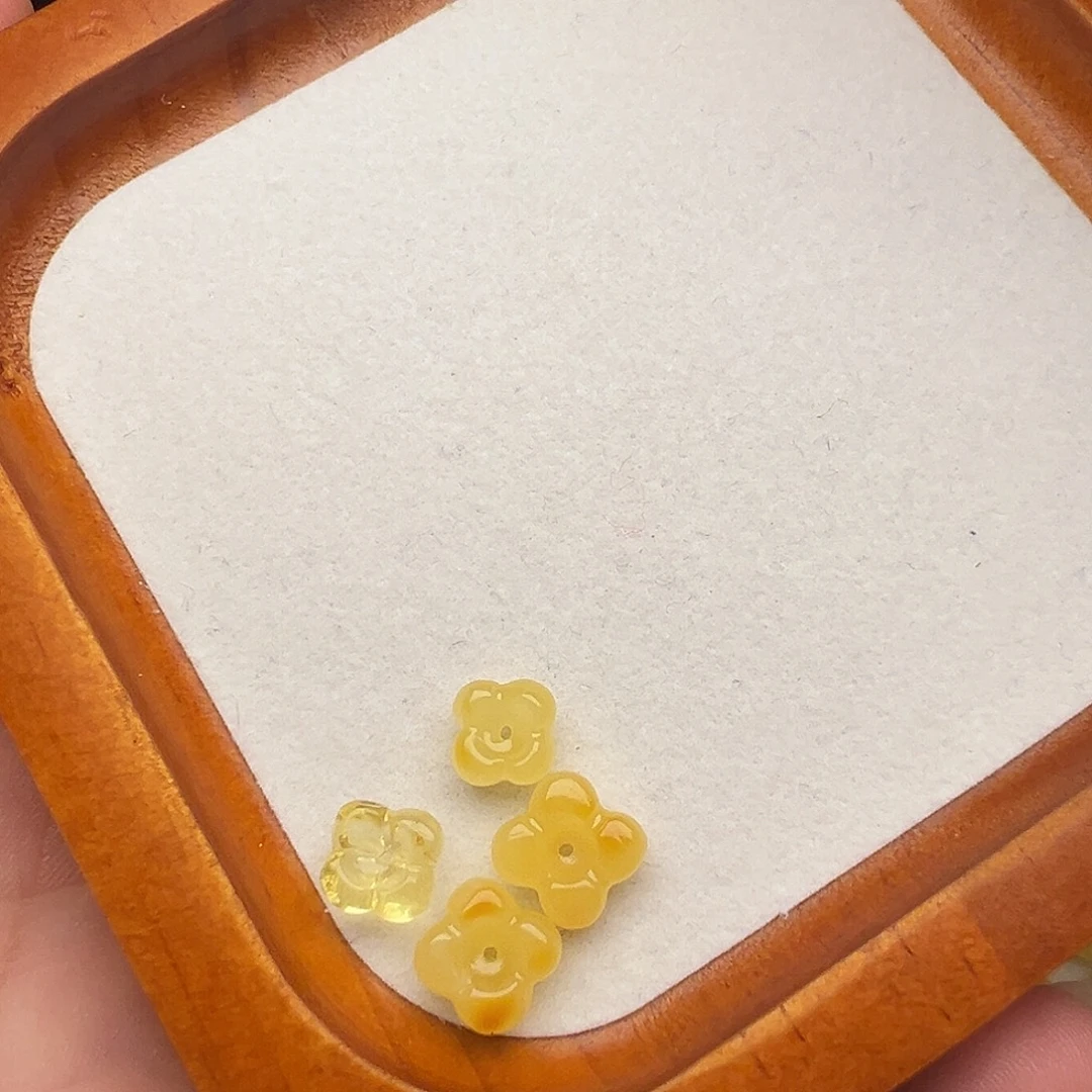 蜜蜡颈饰未镶嵌桂花提溜吊坠（4颗福利价）
