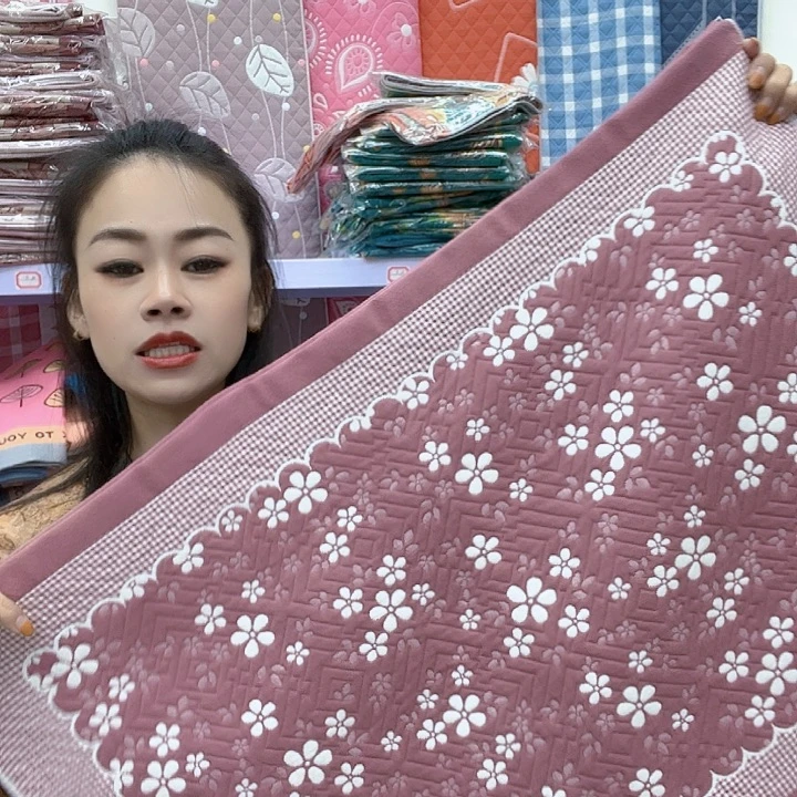 棉豆沙色雪花纯棉