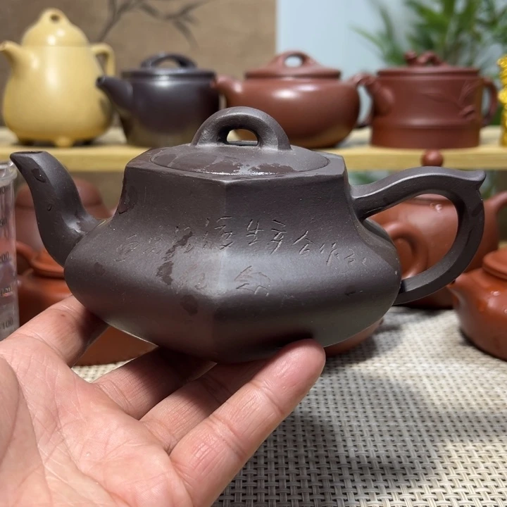 宜兴原矿紫砂、350CC六方