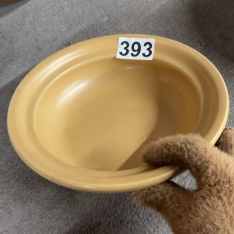 泥塑磁州窑出口尾货干烧盘口径24高6.5遐思品