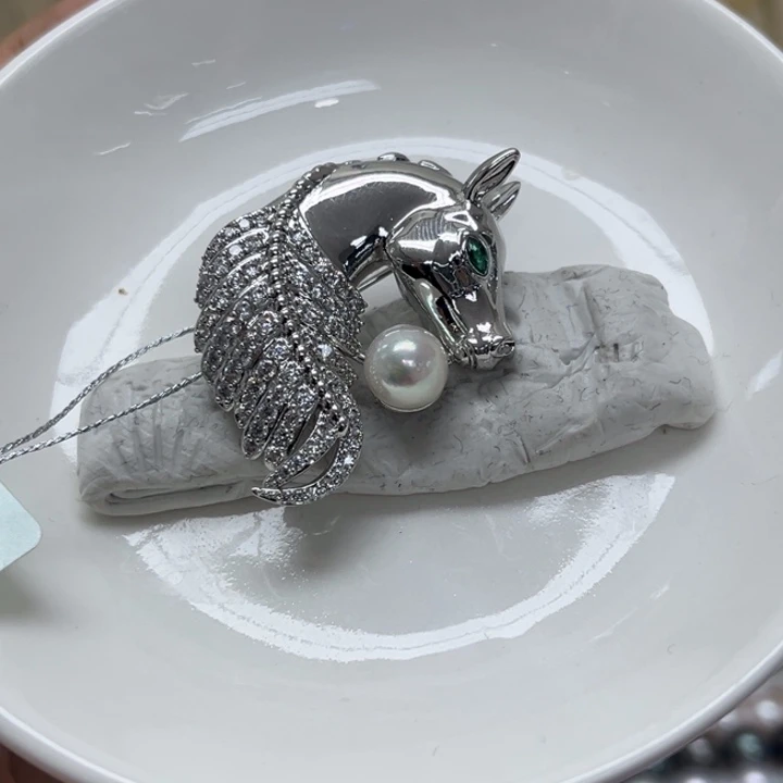 海水珍珠胸饰未镶嵌AK7-8mm29号