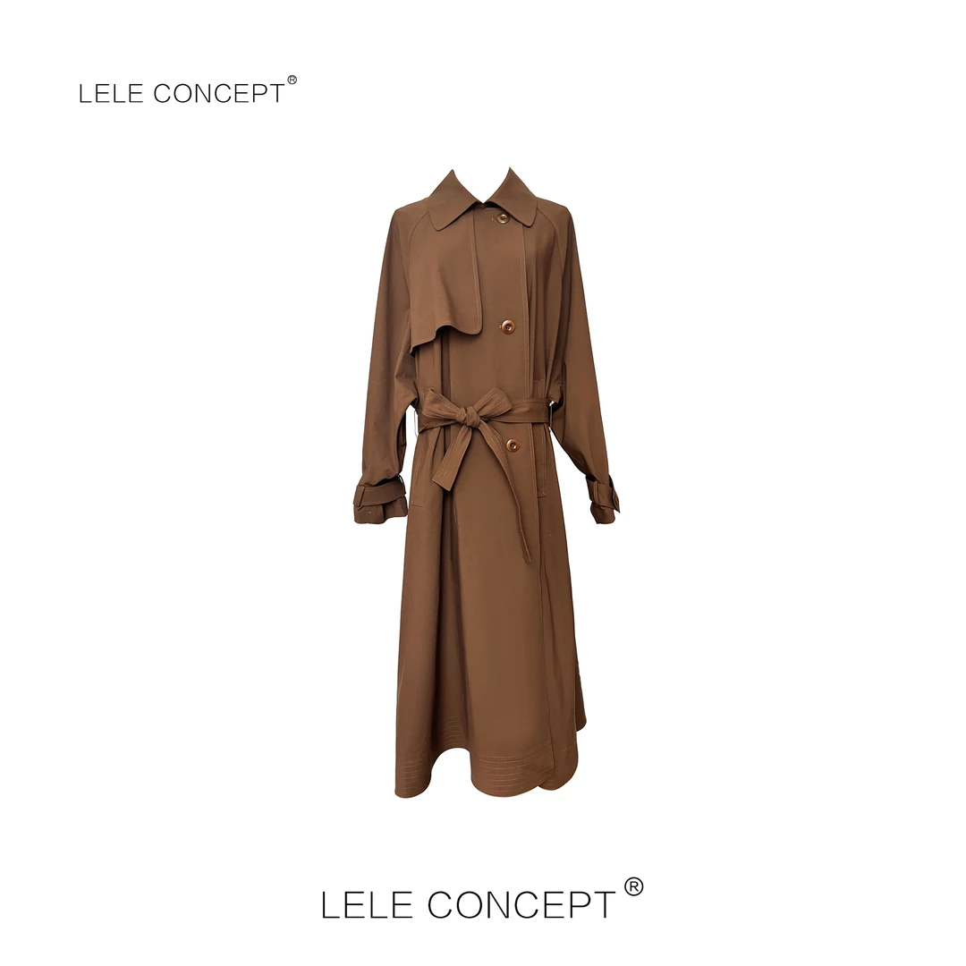 LELE CONCEPT丨「丽」新款都市气质设计师款复古感风衣Y0648