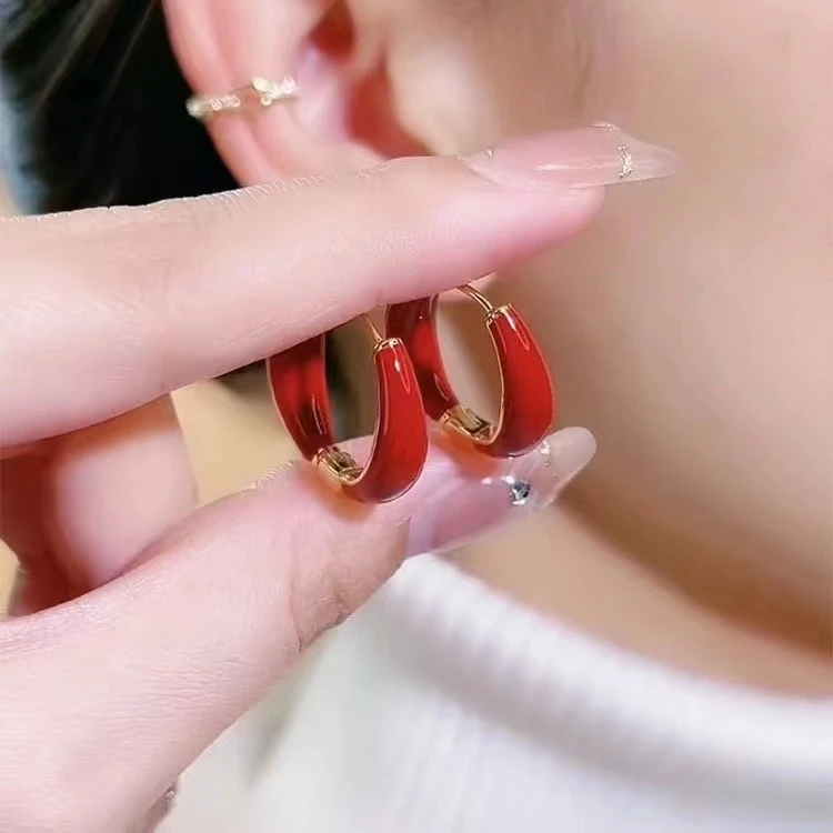 铜合金树脂工艺[团团圆圆]女士耳环Z84