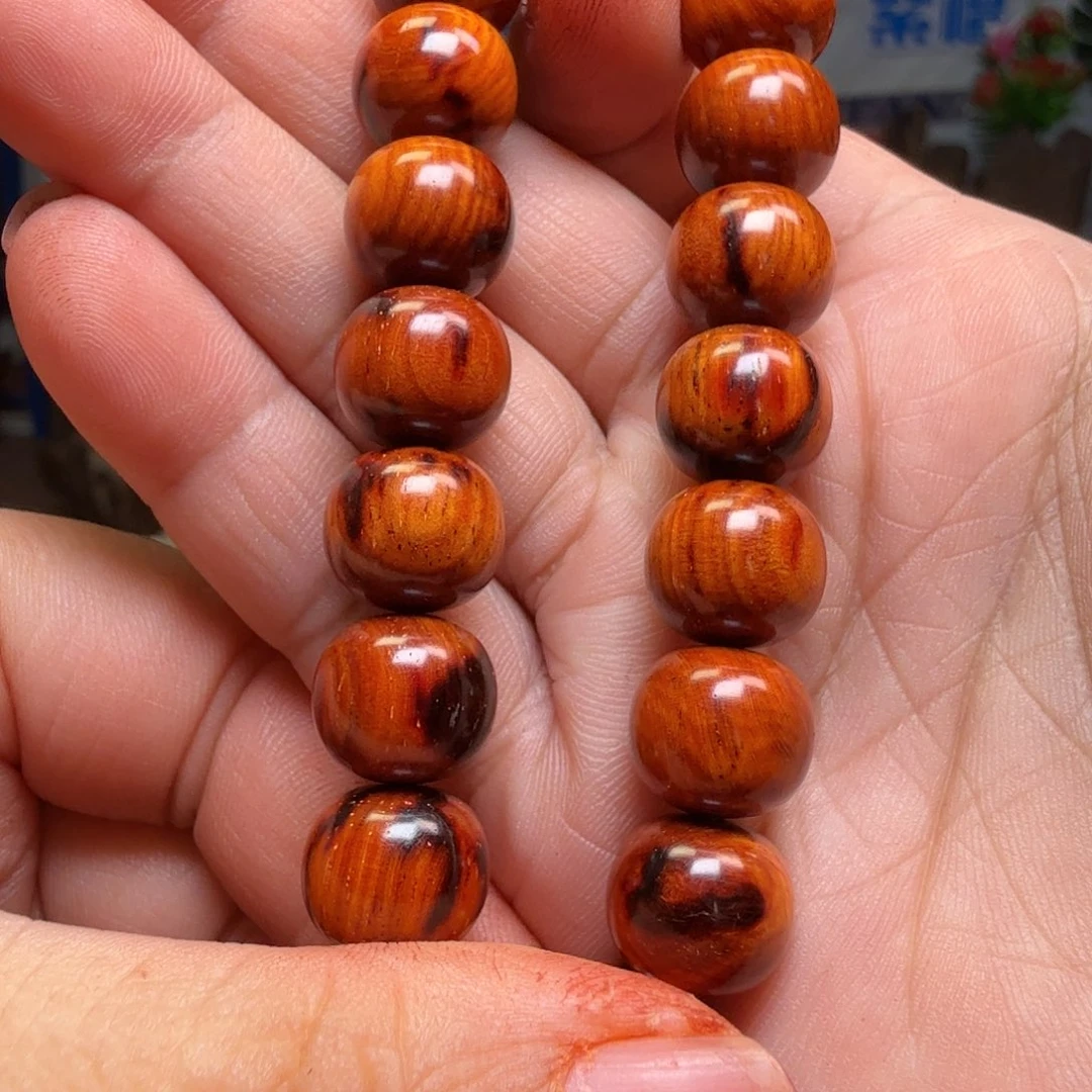 檀香紫檀（小叶紫檀）手串1112瑕疵处理