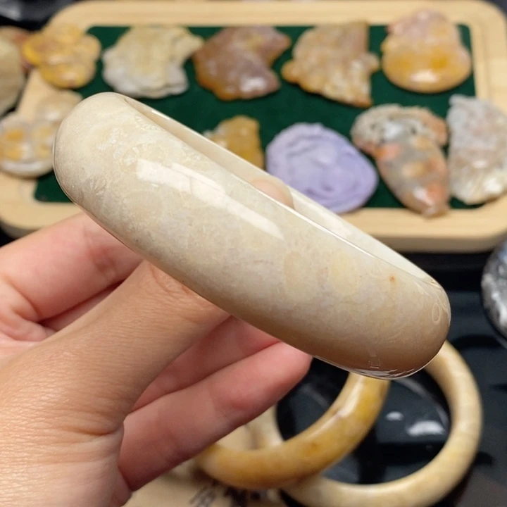 硅化珊瑚（珊瑚玉）手镯未镶嵌61.7