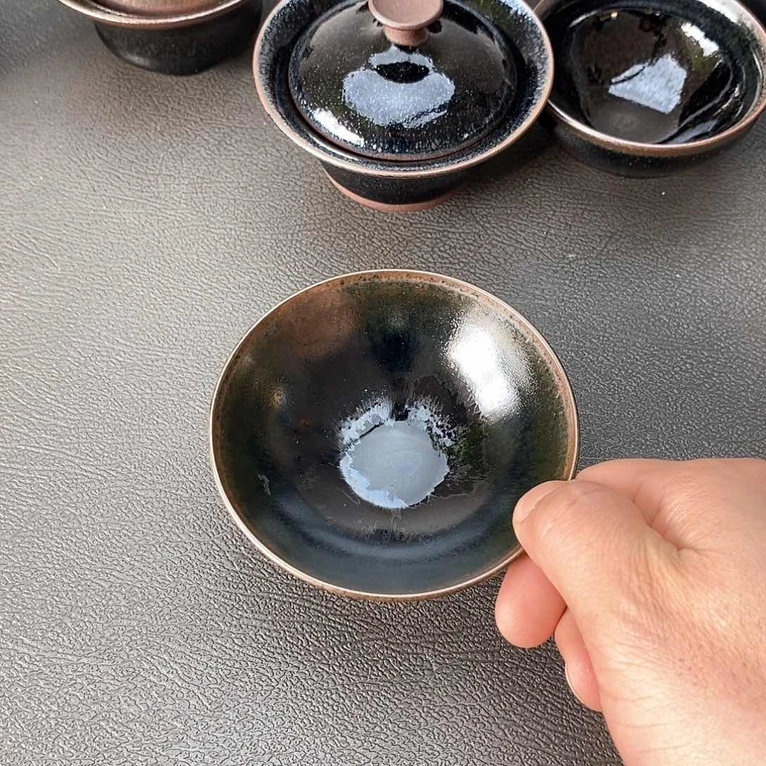 茶盏颜**少建盏主人杯一只