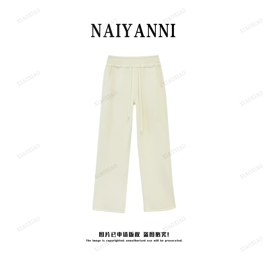 “腿模裤”高奢定制~内里无缝包边！LU家同款羊毛蚕丝窄版阔腿裤！DD