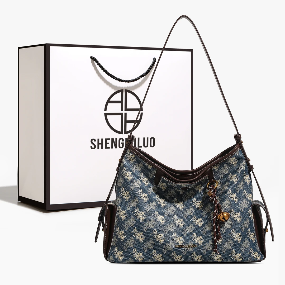 SHENGMILUO/圣米洛通勤包包女新款手提单肩包时尚百搭斜挎托特包