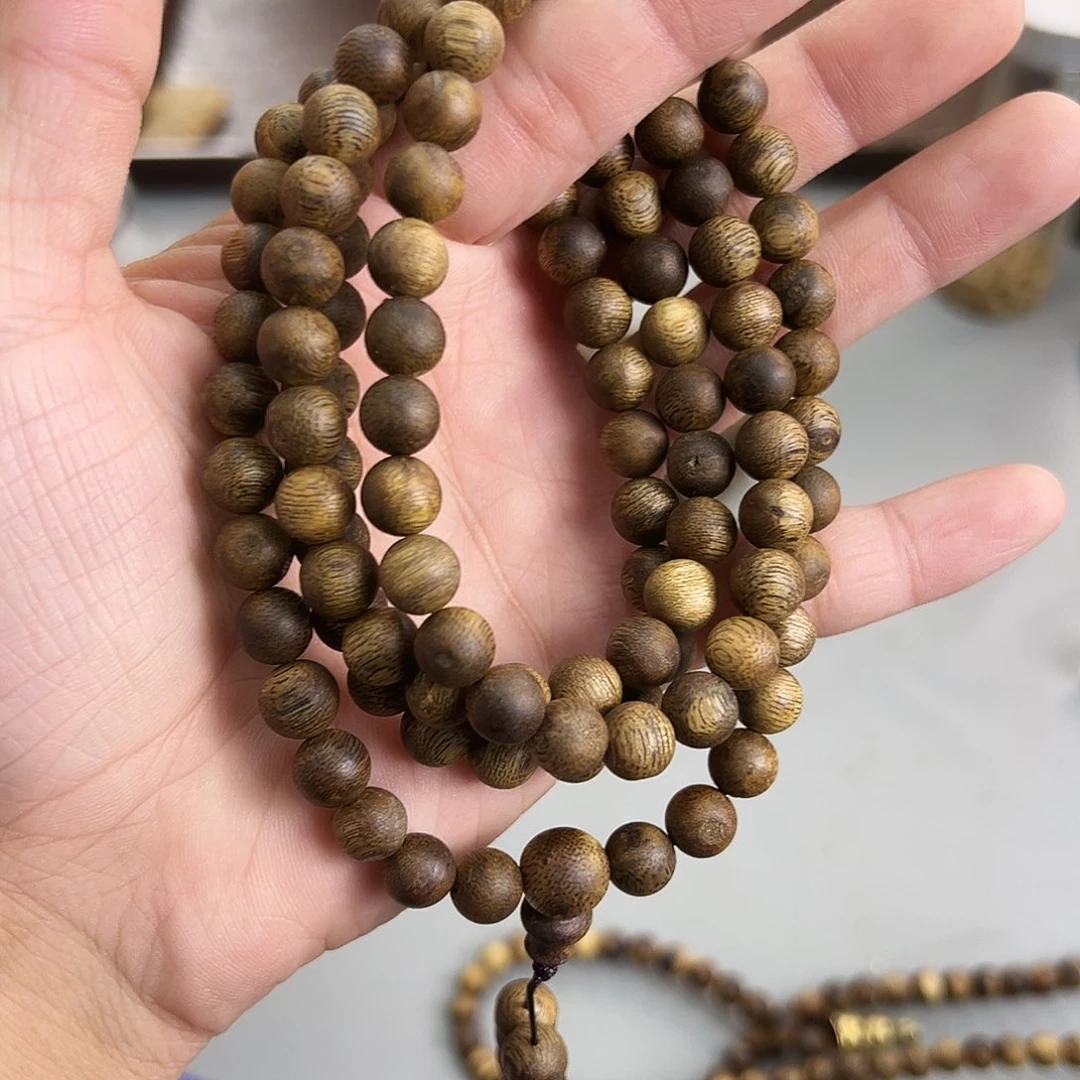 沉香沉香香囊海南棋楠紫棋0.8mm圆珠多圈22克➕多样性发一