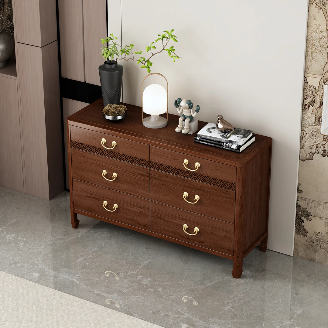 实木抽屉柜斗柜新中式储藏玄关抽屉式客厅实木置物柜大容量家用