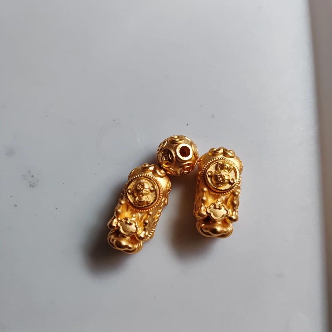 金元宝足金999貔貅珠子首饰