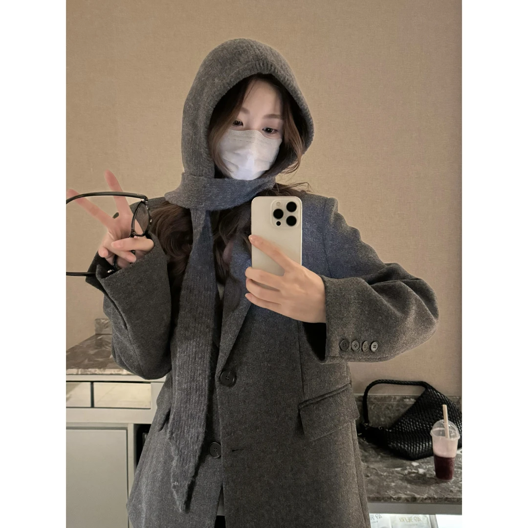 JUN 羊毛韩系显脸小彩色系巴拉克拉法帽